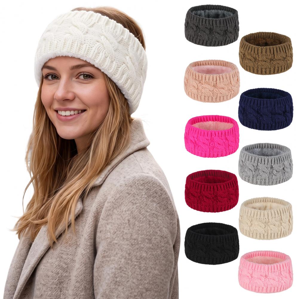 Fleece Ear Warmer Band - 여성용 겨울 귀마개, 여성용 아늑한 귀덮개,