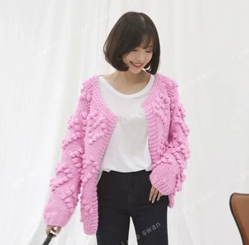 미국 빈티지 핸드메이드 울 볼 긴 소매 숏 스웨터 코트 - Wool Coat Peacoat 리뷰 및 가격