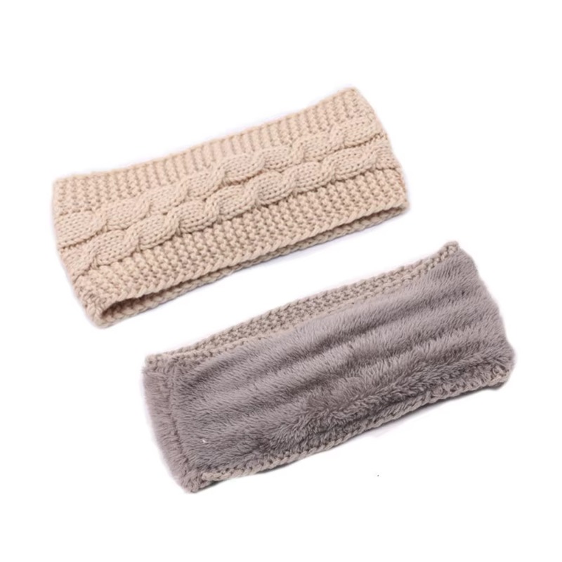 여성용 겨울용 두툼한 니트 헤어밴드, 트렌디한 케이블  - Fleece Ear Warmer Band 리뷰 및 가격